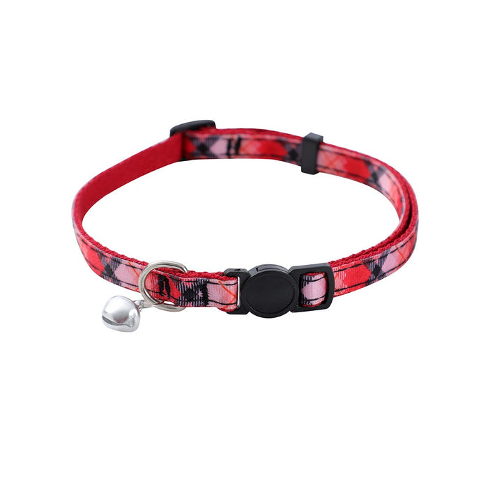 Paws & Claws POUNCE BREAKAWAY CAT COLLAR PLAID PATTERN W/ BELL 25-45CM