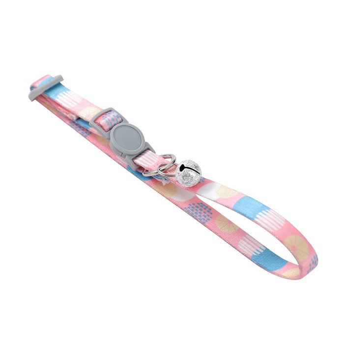 Paws & Claws POUNCE BREAKAWAY CAT COLLAR W/ BELL PRINTED 21-35X1CM COLS
