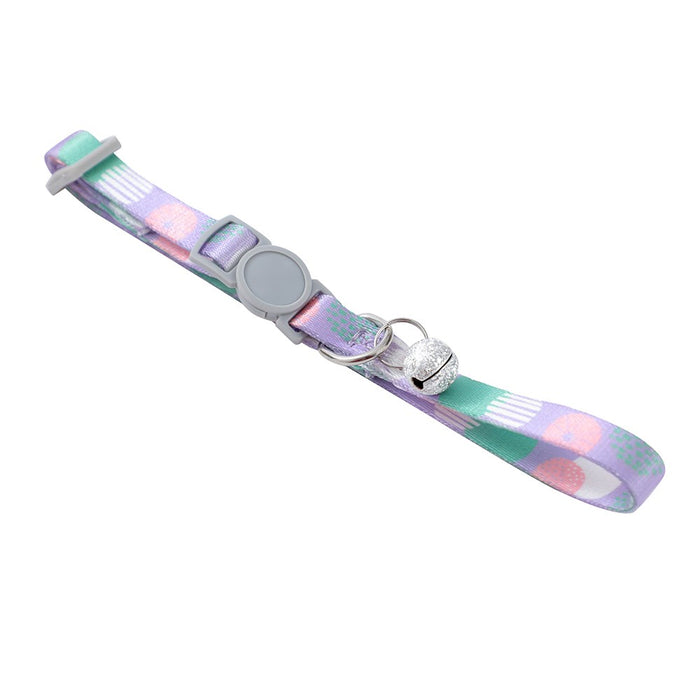 Paws & Claws POUNCE BREAKAWAY CAT COLLAR W/ BELL PRINTED 21-35X1CM COLS