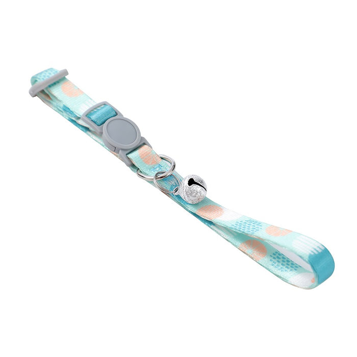 Paws & Claws POUNCE BREAKAWAY CAT COLLAR W/ BELL PRINTED 21-35X1CM COLS