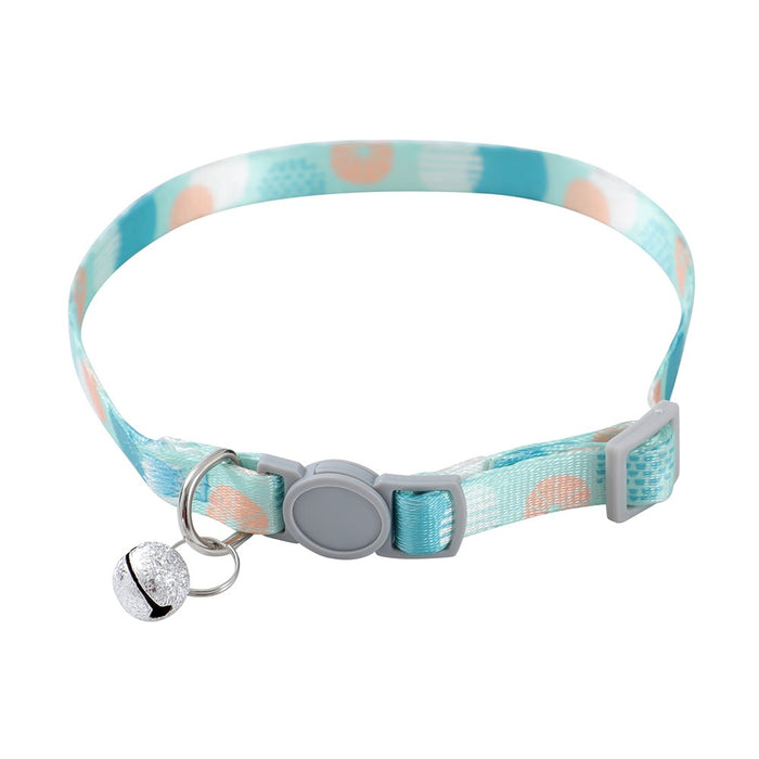Paws & Claws POUNCE BREAKAWAY CAT COLLAR W/ BELL PRINTED 21-35X1CM COLS
