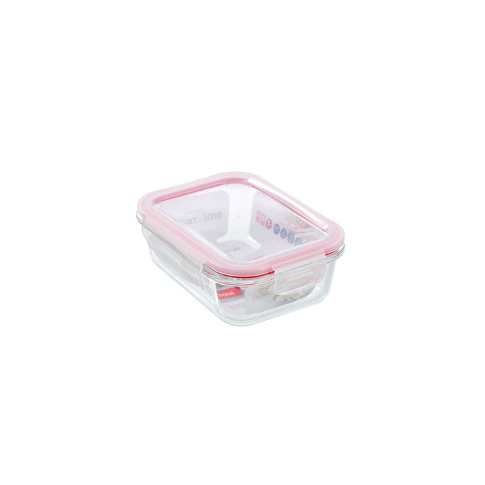 Lemon & Lime YORKSHIRE GLASS RECTANGLE CLIP SEAL CONTAINER 650ML