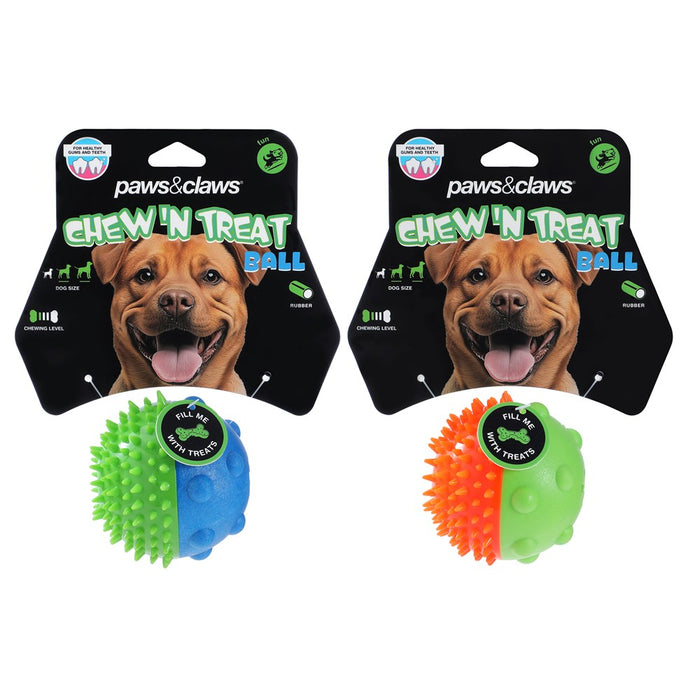 Paws & Claws CHEW N TREAT PET DENTAL TREAT BALL8.5CM
