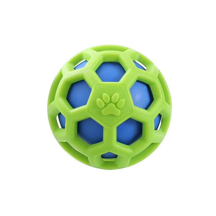 Paws & Claws BOUNCE & SQUEAK TPR CAGE BALL COLS 9CM