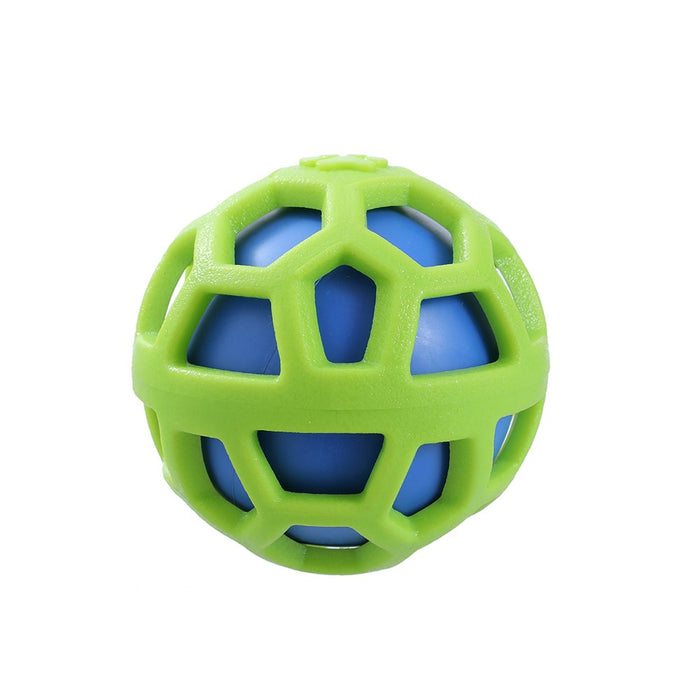 Paws & Claws BOUNCE & SQUEAK TPR CAGE BALL COLS 9CM