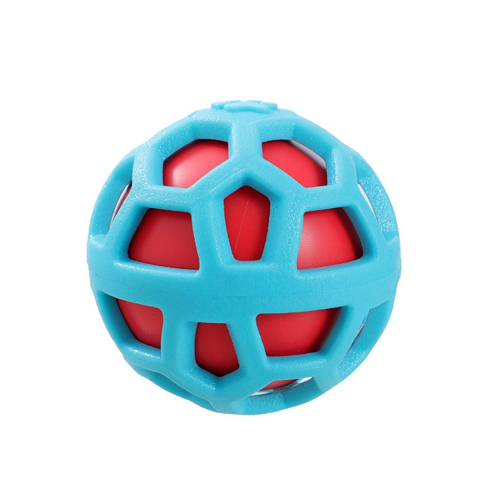 Paws & Claws BOUNCE & SQUEAK TPR CAGE BALL COLS 9CM