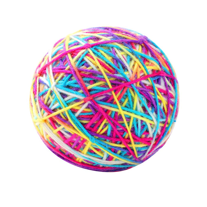 Paws & Claws POUNCE CAT WOOL BALL W/ RATTLE 9CM