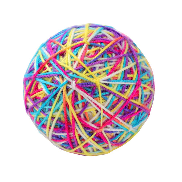 Paws & Claws POUNCE CAT WOOL BALL W/ RATTLE 9CM