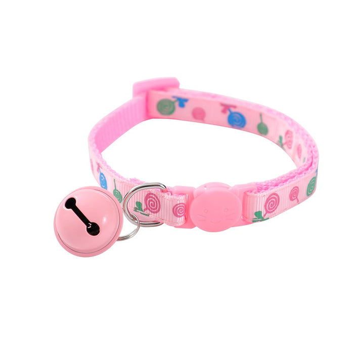 Paws & Claws POUNCE BREAKAWAY CAT COLLAR W/ LOLLIPOP PRINT AND BELL 17-32CX1CM COLS