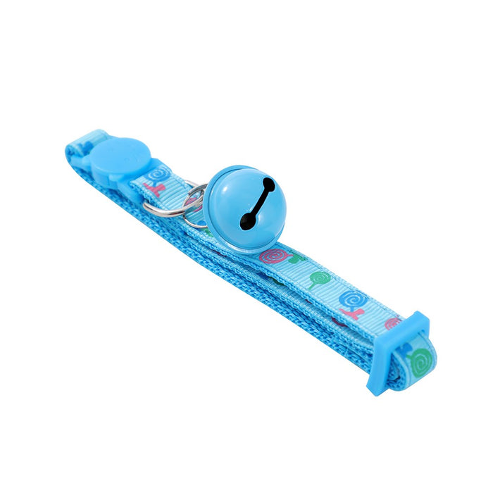 Paws & Claws POUNCE BREAKAWAY CAT COLLAR W/ LOLLIPOP PRINT AND BELL 17-32CX1CM COLS