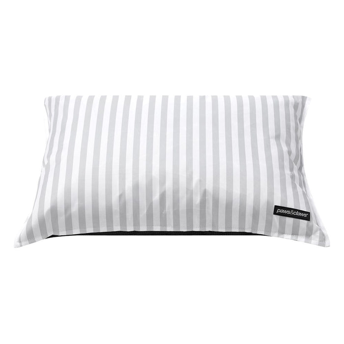 Paws & Claws OXFORD PILLOW PET BED70X50X9CM GREY STRIPE