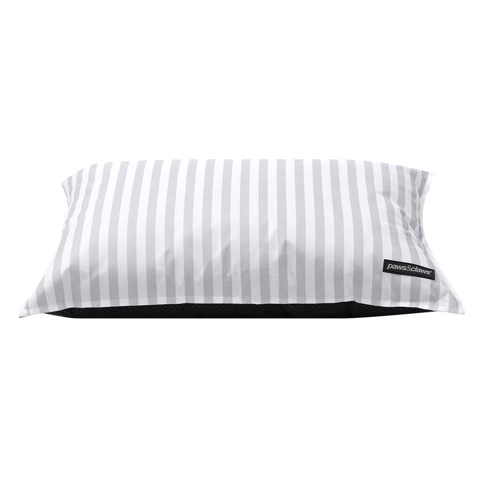 Paws & Claws OXFORD PILLOW PET BED70X50X9CM GREY STRIPE