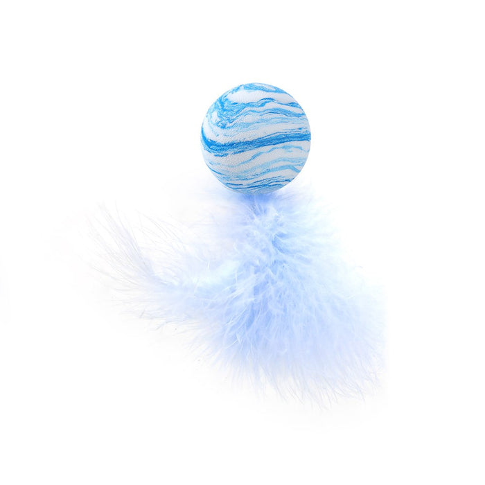 Paws & Claws POUNCE FOAM CAT TOYS 2PK BALLS WITH FEATHER