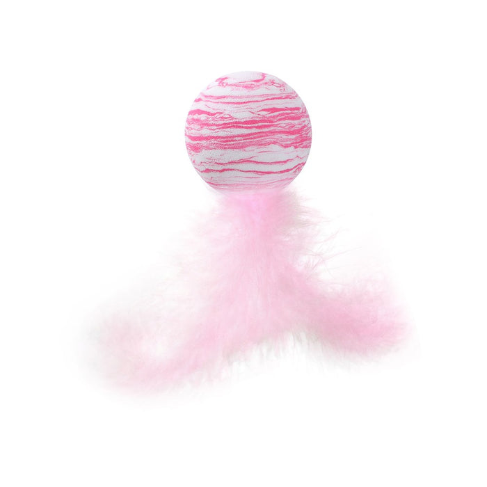 Paws & Claws POUNCE FOAM CAT TOYS 2PK BALLS WITH FEATHER