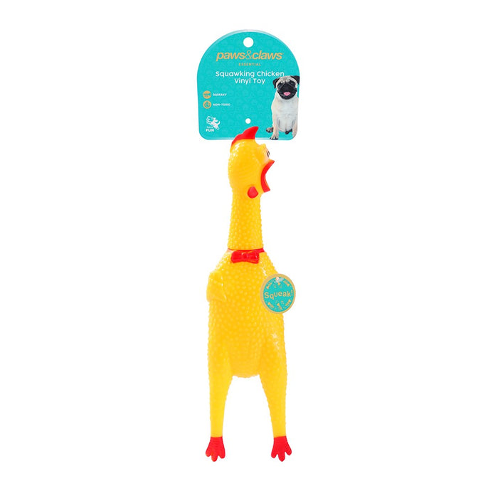 Paws & Claws SQUAWKING VINYL CHICKEN 28CM