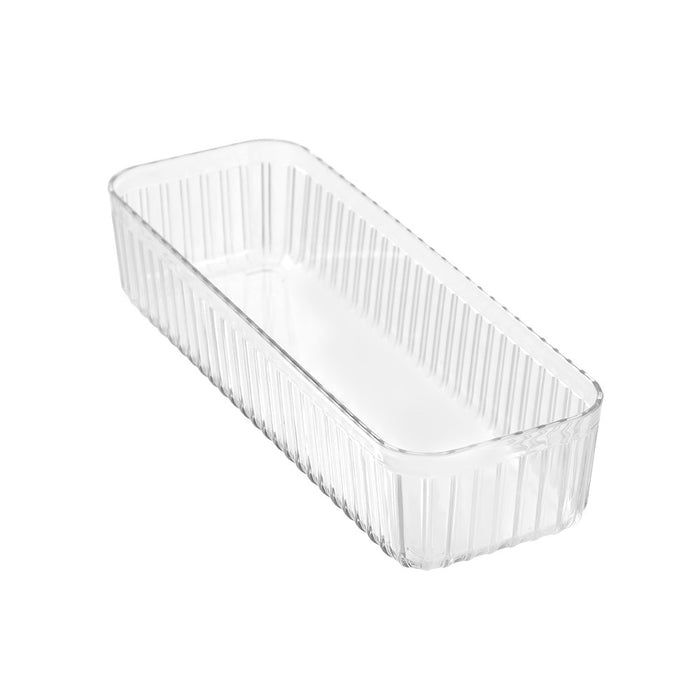 Boxsweden Crystal Ribbed Tray 31X11X6.5Cm