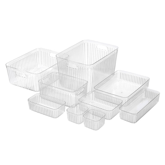 Boxsweden Crystal Ribbed Tray 31X11X6.5Cm