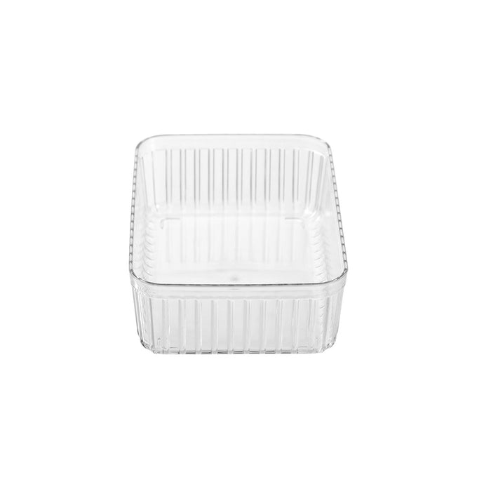 Boxsweden Crystal Ribbed Tray 22X15X6.5Cm