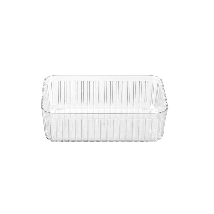 Boxsweden Crystal Ribbed Tray 22X15X6.5Cm