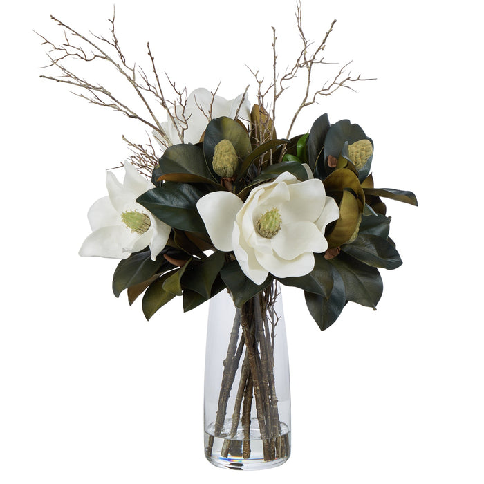 NSIMG-SHA256:190d846bb1e7e17c211bc2400efebf9bf8418ae1ff645914225fd0ab82f85e18 · Isalbi Rogue Magnolia Grandiflora - Alana Vase White