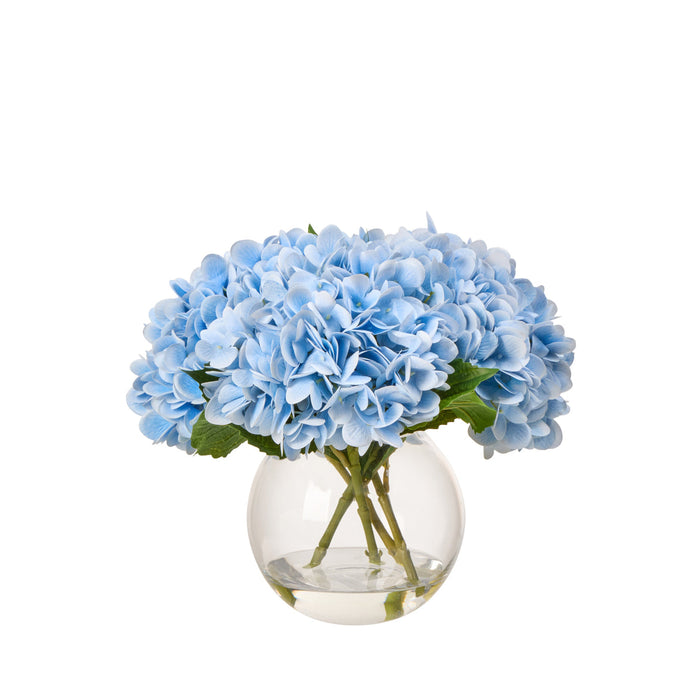 NSIMG-SHA256:82e5a6c4361549069fb3b263b201dbe797365db894e7311de18b6afc834017f2 · Isalbi Rogue Hydrangea Real Touch - Phoebe Sphere Vase Blue