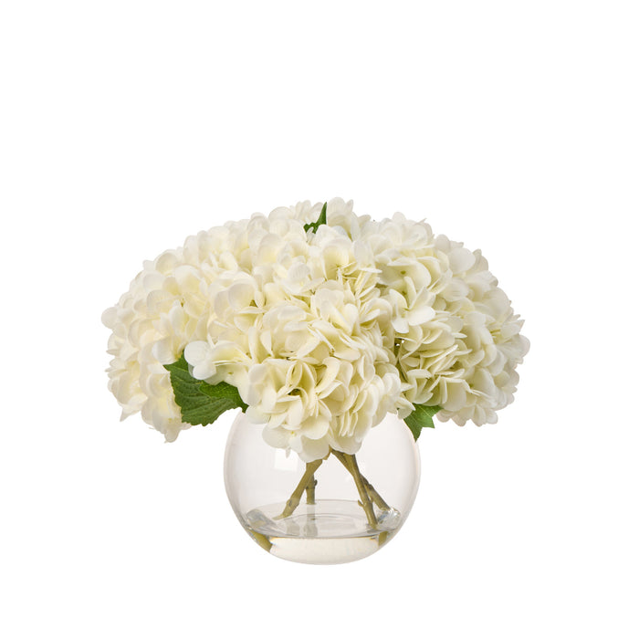 NSIMG-SHA256:e7d15df1e54b8a5f556d097f9e6aac01a17048afc8dc7dc946d419feed1aa8a7 · Isalbi Rogue Hydrangea Real Touch - Phoebe Sphere Vase White