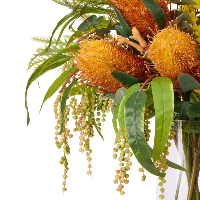 NSIMG-SHA256:aea2e4f9fc153a3057a92006a9d8bb50603ef19ace181f29e43e3a88ff3cdc0b · Isalbi Rogue Banksia Wattle Mix - Alana Vase Yellow & Green