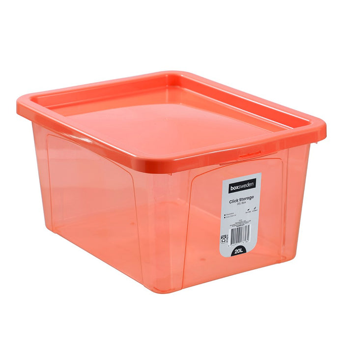 One Boxsweden Click Storage Box 20L 43X33X21Cm 4 Asstd Color