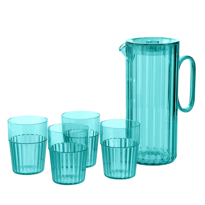 Lemon & Lime SECRET SUMMER GARDEN PITCHER 1.9L & 4 CUP 370ML SET