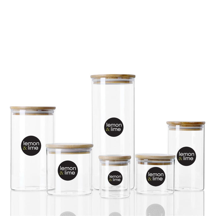 Lemon & Lime CAMDEN GLASS JAR BAMBOO LID 200ML