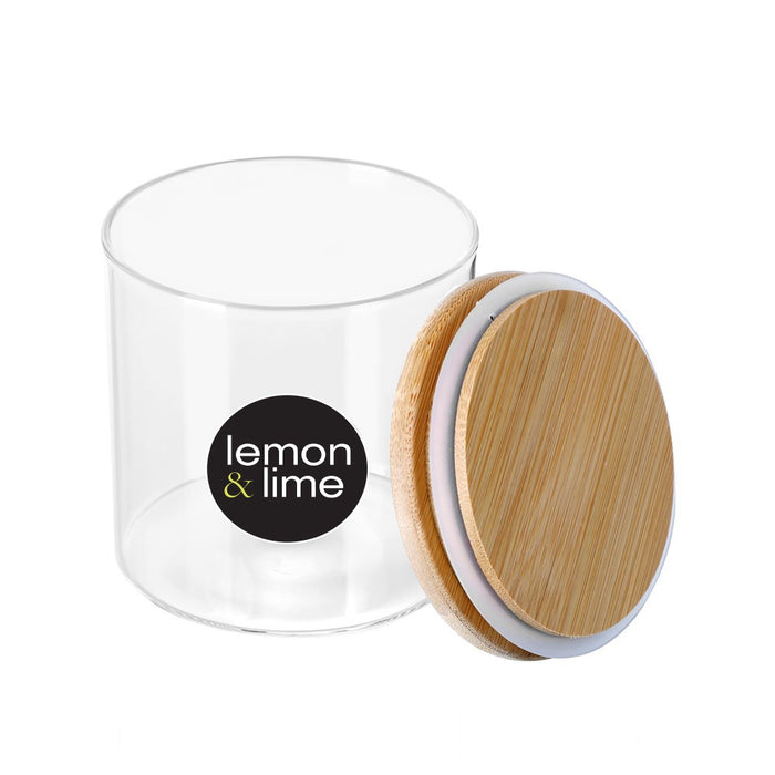 Lemon & Lime CAMDEN GLASS JAR BAMBOO LID 610ML