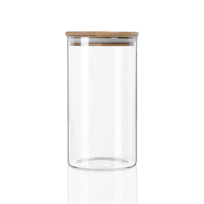 Lemon & Lime CAMDEN GLASS JAR BAMBOO LID 1.2L
