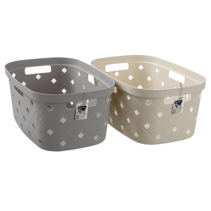 Boxsweden Diamond Quilted Laundry Basket 56X38.7X25Cm