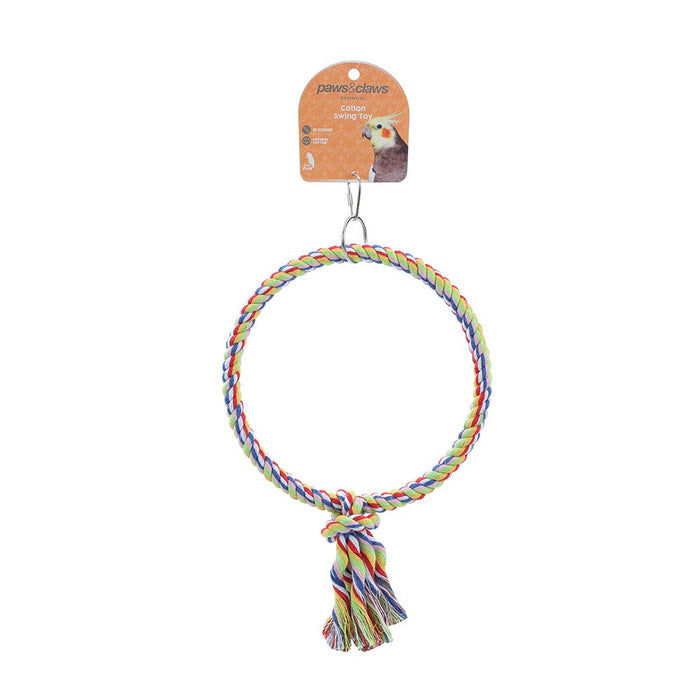 Paws & Claws COTTON SWING BIRD TOY 20.5X28CM
