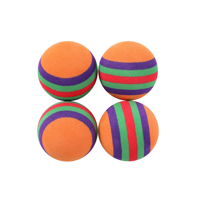 Paws & Claws POUNCE FOAM BALLS CAT TOY 4PK 3.5CM