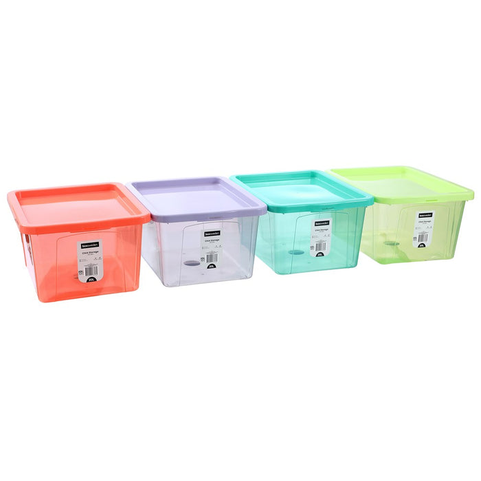 One Boxsweden Click Storage Box 20L 43X33X21Cm 4 Asstd Color