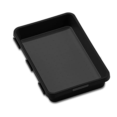 MEDIUM WIDE INTERLOCKING BIN 24.2 X 16.4 X 4.5CM CARBON