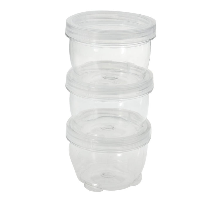 Lemon & Lime TWIST-LOCK STACKING CONTAINERS 3PC 260ML