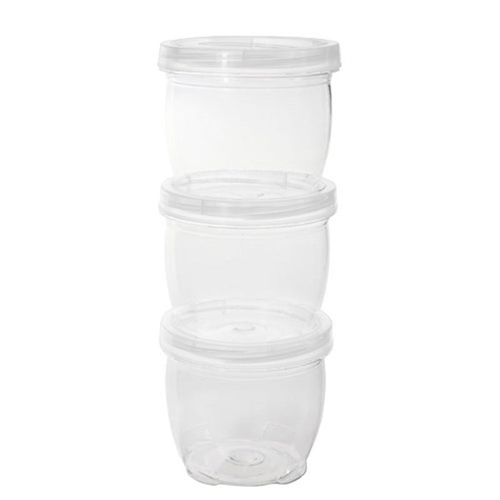 Lemon & Lime TWIST-LOCK STACKING CONTAINERS 3PC 360ML