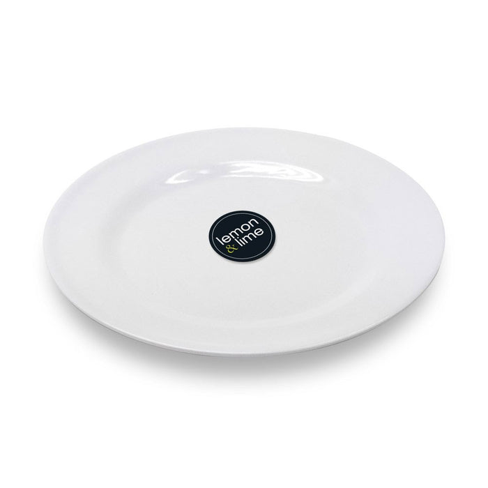 Lemon & Lime MELAMINE SIDE PLATE ROUND 19.5CM WHITE