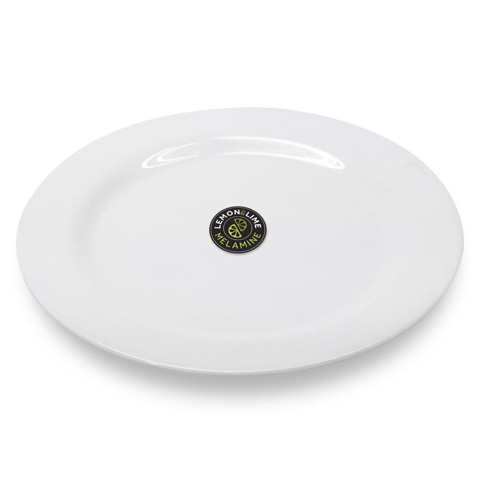 Lemon & Lime MELAMINE DINNER PLATE ROUND 27.5CM WHITE