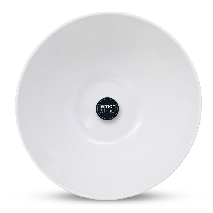 Lemon & Lime MELAMINE ROUND SALAD BOWL LARGE 30CM WHITE