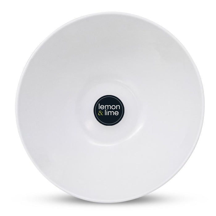 Lemon & Lime MELAMINE SALAD BOWL DEEP 25CM WHITE