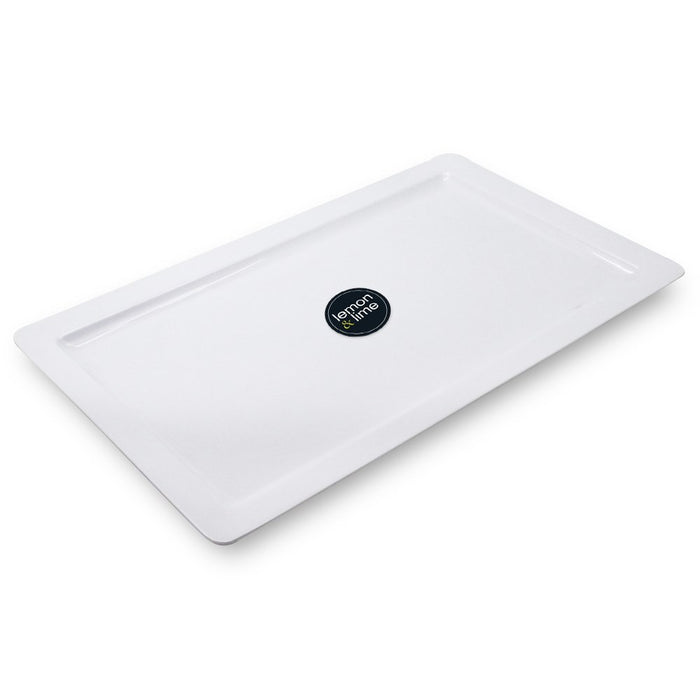 Lemon & Lime MELAMINE SERVING TRAY LGE 48.5X30CM WHITE