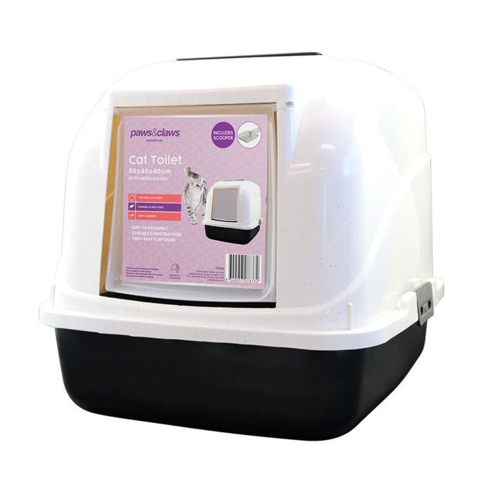 Paws & Claws CAT LITTER HOUSE WITH DOOR 50X40X40CM