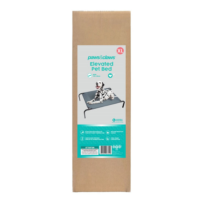 Paws & Claws ELEVATED PET BED X-LARGE 110X85CM