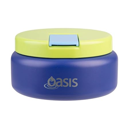 S/S D/WALL INS. FOOD FLASK W/QUICK RELEASE LID 230ML PEACOCK BLUE