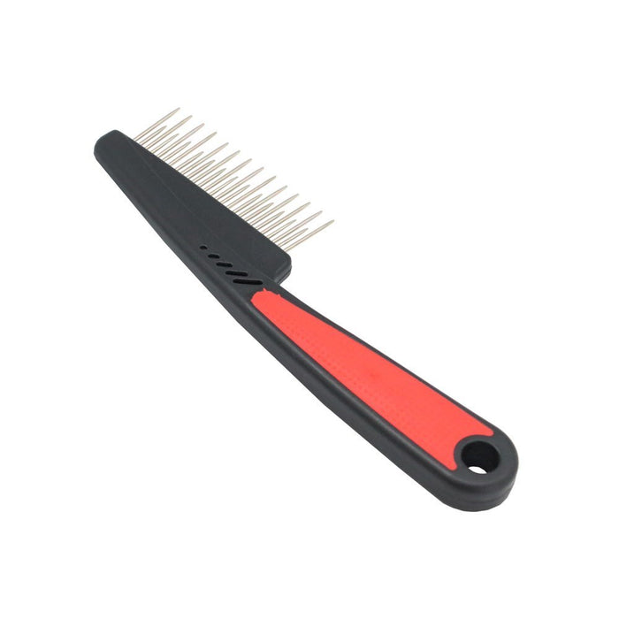 Paws & Claws GROOMING COMB 18CM BLACK & RED