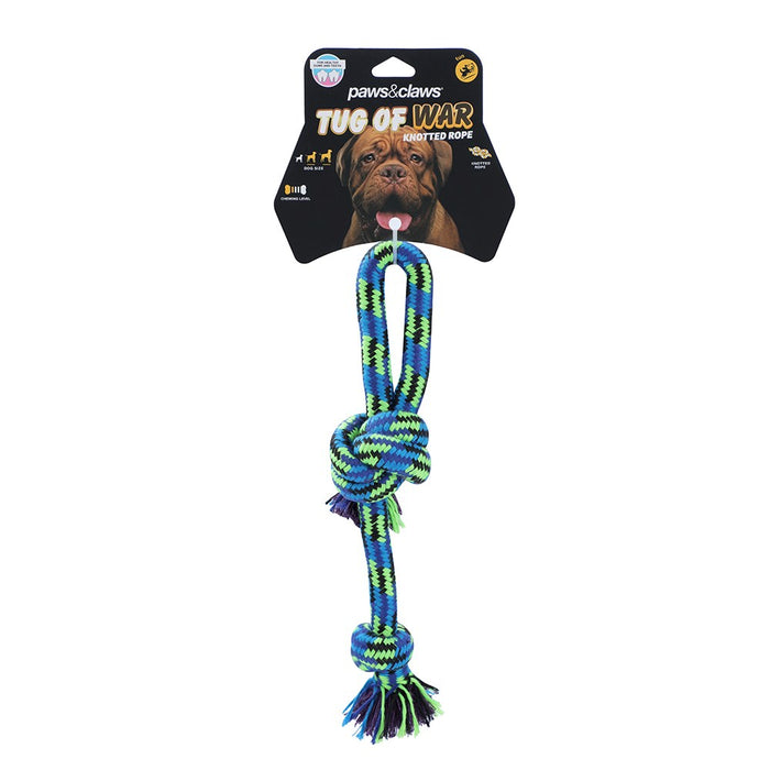 Paws & Claws TUG-OF-WAR KNOTTED ROPE STYLES, 2 COLOURS 35X1-2CM 176G