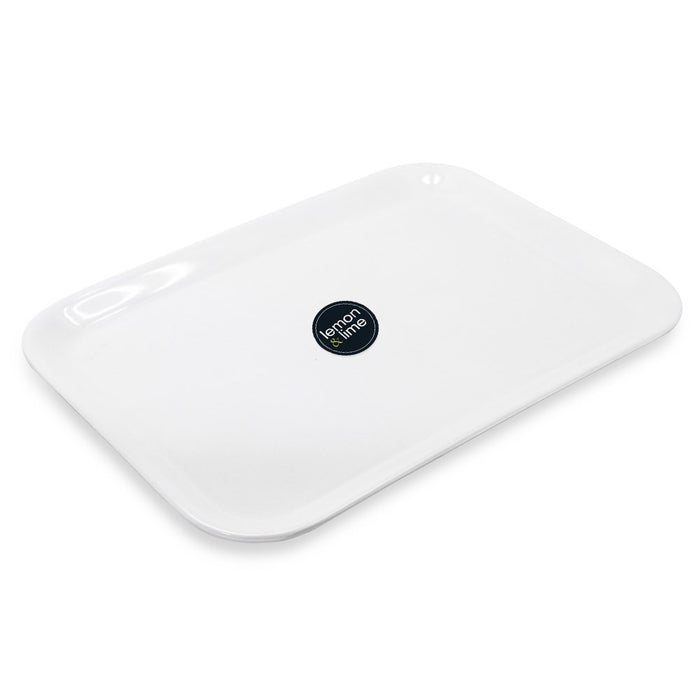 Lemon & Lime MELAMINE SERVING TRAY WHITE 39.5X29CM